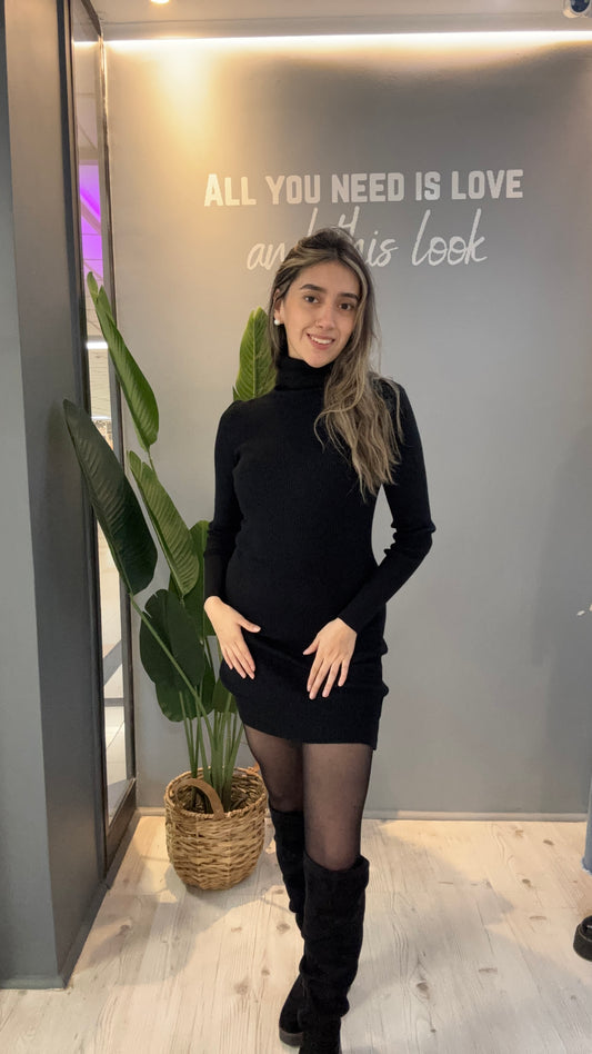 VESTIDO LANILLA NEGRO