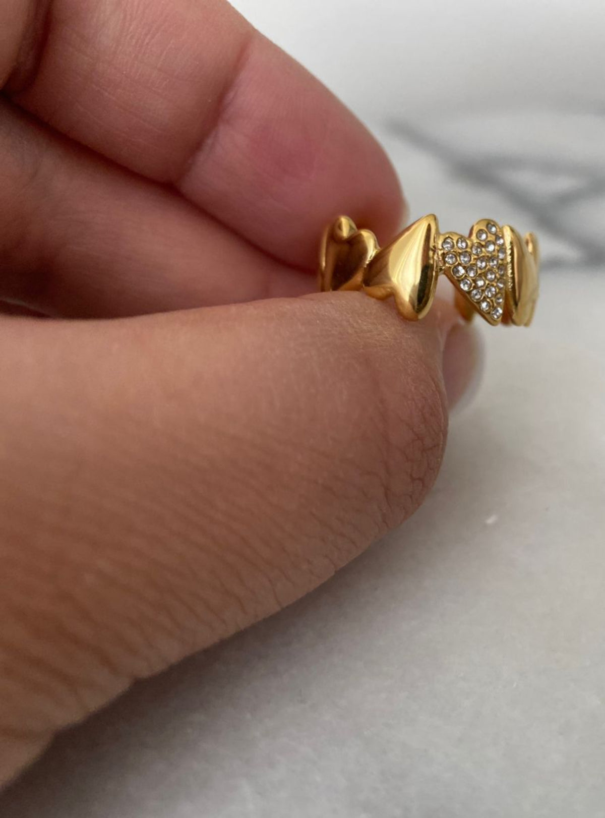 ANILLO GOLDEN HEARTS