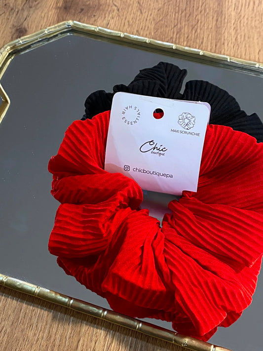 PACK SCRUNCHIES ROJO Y NEGRO