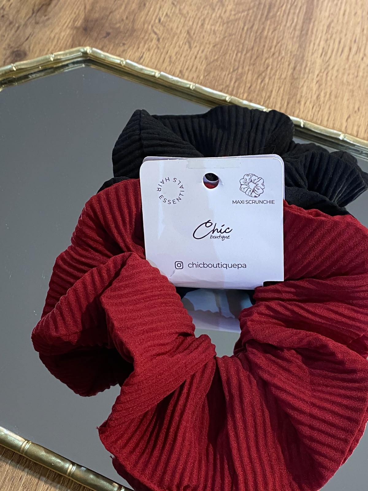 PACK SCRUNCHIES BURDEO Y NEGRO