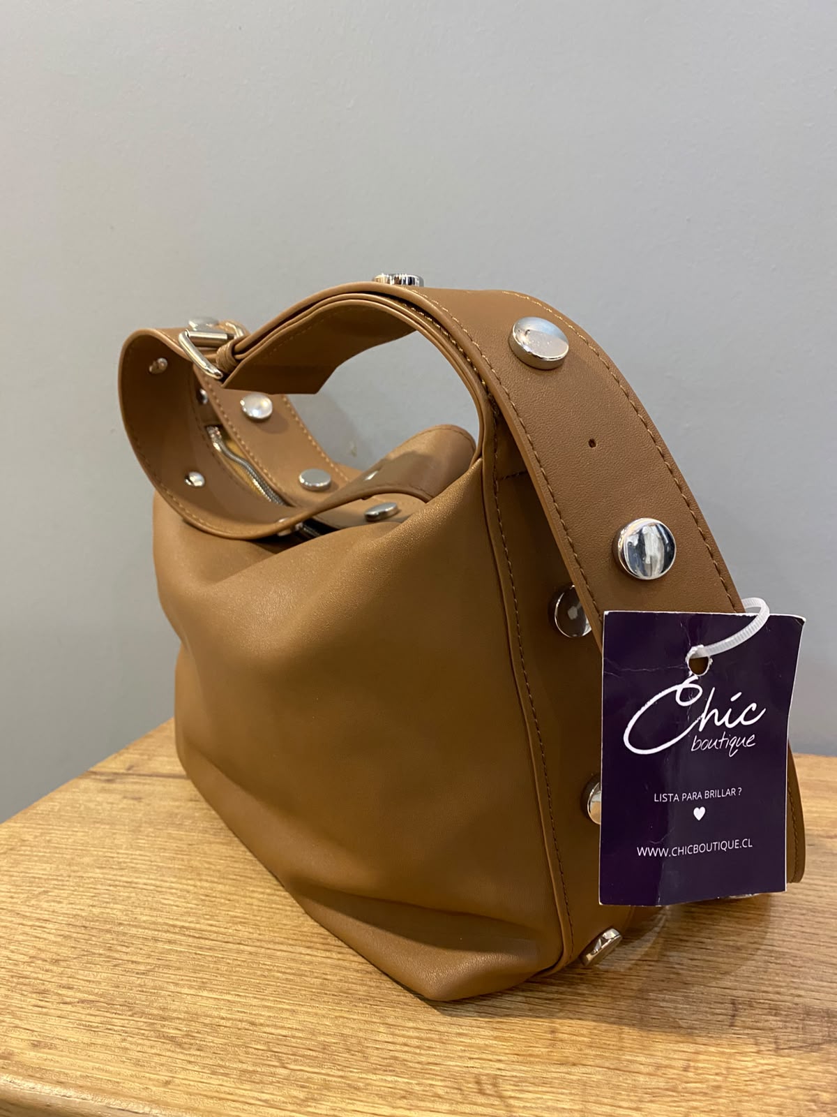CARTERA ECOCUERO CAFE CLARO