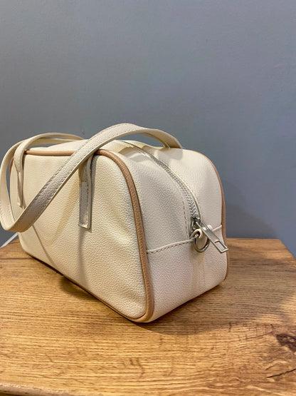 CARTERA BLANCA BORDES CAFES