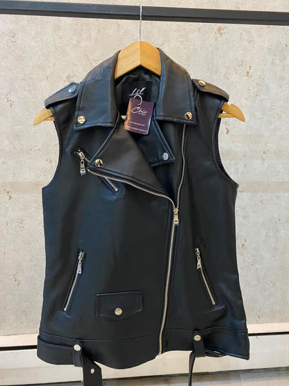 CHAQUETA BIKER SIN MANGAS