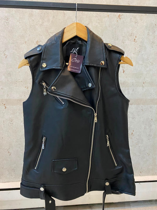 CHAQUETA BIKER SIN MANGAS