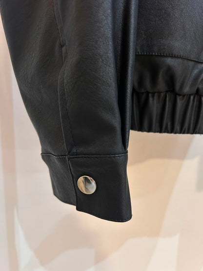 CHAQUETA ECOCUERO NEGRO
