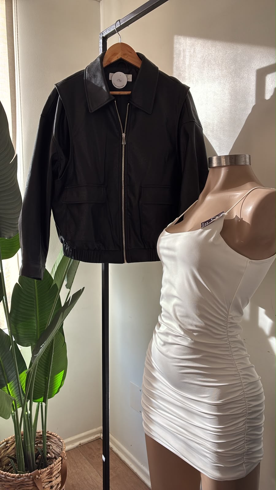 CHAQUETA ECOCUERO NEGRO