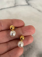Aros doble perla
